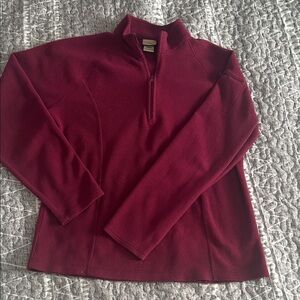 L.L. Bean Women’s Quarter-Zip Fleece in Deep Wine